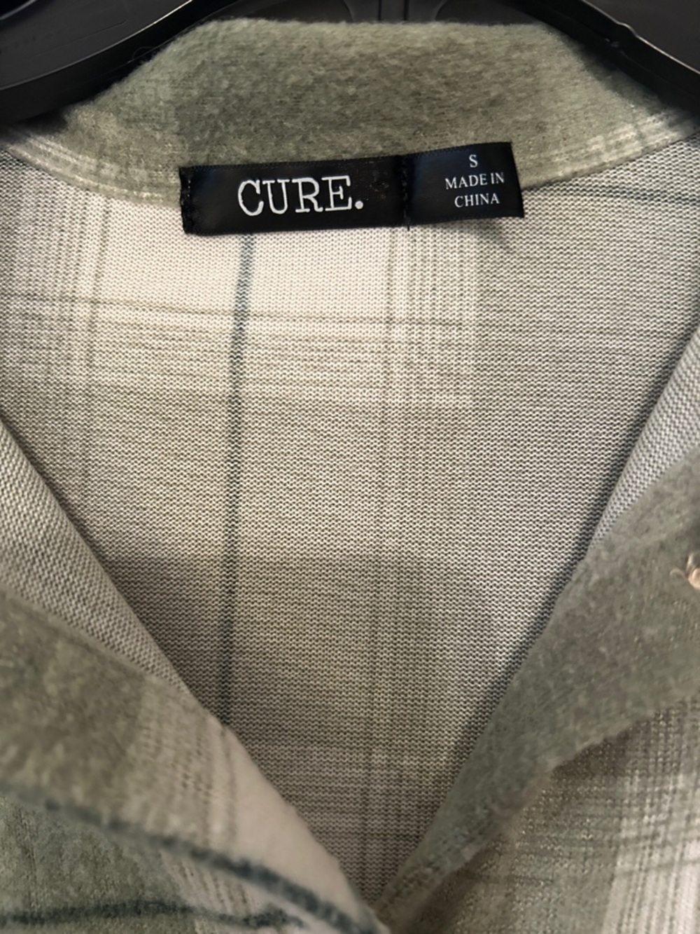 CURE Womens Green Plaid Button-Up - Picture 3 of 4